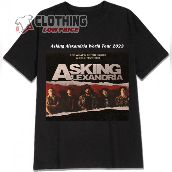 Asking Alexandria See What’s On The Inside World Tour 2023 T- Shirt, Asking Alexandria Setlist 2023 Merch, Asking Alexandria 2023 Tour Shirt