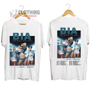BIA The Really Her Tour Dates 2023 Merch BIA The Really Her Tour With Lakeyah And Lebra Jolie Shirt BIA 2023 fall North American Tour Tee BIA Las Vegas T Shirt 1