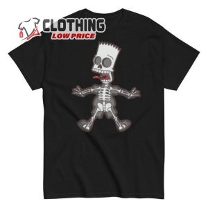 Bart Simpson Skeleton Halloween T Shirt2