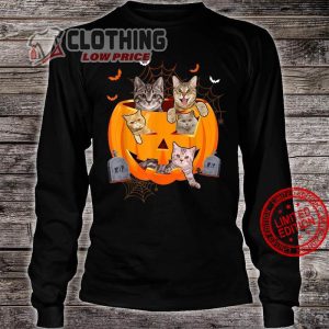 Best Halloween Costumes Shirt, Funny Cats In Carved Pumpkin Matching Halloween Cat Shirt, Cat Woman Halloween Hoodie, Halloween 2023 Trends Merch