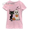 Best Halloween Costumes Shirt, Girl’s Lost Gods Halloween Cat And Ghost Trick Or Treat T- Shirt, Halloween 2023 Trends Merch, Cat Halloween1 Shirt
