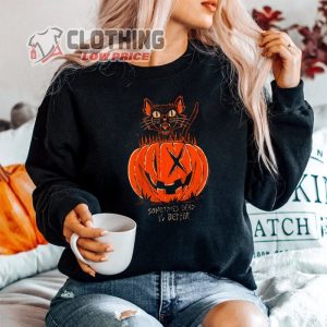 Black Cat Halloween Decor Shirt, Ice Nine Kills Halloween Cat Shirt, Halloween 2023 Trends Merch, Cat Halloween Sweatshirt