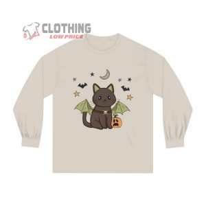 Black Kitty Halloween Shirt Halloween Cat T Shirt Hallowee2