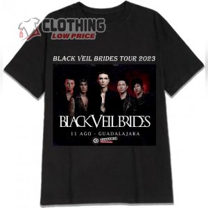 Black Veil Brides Europe Tour 2023 T- Shirt, Black Veil Brides Tour 2023 Setlist Shirt, Black Veil Brides Tickets 2023 Merch