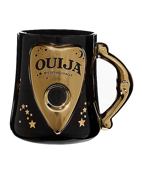 Black and Gold Ouija Molded Coffee Mug spirithalloween