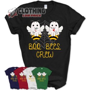 Boo Bees Ghost Halloween T- Shirt, Cute Bee Ghost Costume Poster Shirt , Boo Bees Halloween Gift For Nurse Merch, Boo Bees Funny Tee, Halloween Decor Trends 2023 Merch