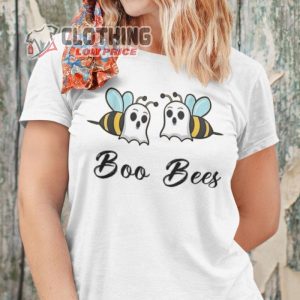 Boo Bees Ghost Halloween T- Shirt, Halloween Shirts, Halloween 2023 Trends Merch, Cute Bee Ghost Costume Poster Shirt