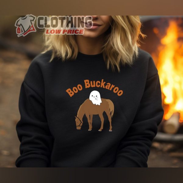Boo Buckaroo Sweatshirt, Cute Ghost Western Halloween Horse Sweatshirt
