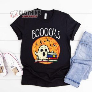 Boo Halloween Teacher Shirt, Book Lovers Halloween Shirt, Teachers Halloween Shirts, Teacher Fall Shirt, Books Teacher Tee, Kindergarten Teacher Tee