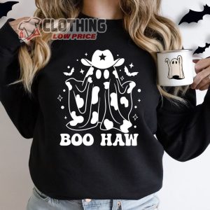 Boo Haw T-Shirt, Cute Ghost Halloween Party Shirt for Cowboy and Cowgirl