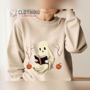 Book Lover Halloween Shirt Funny Ghost Book Nerd Shirt Teacher Halloween Shirt1 3