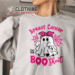 Breast Cancer Is Boo Sheet Halloween Shirt, Boo Shirt Spider Cute Snoopy Tee Halloween