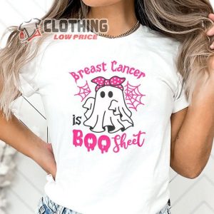 Breast Cancer Is Boo Sheet Halloween Shirt, Boo Shirt Spider Cute Snoopy Tee Halloween