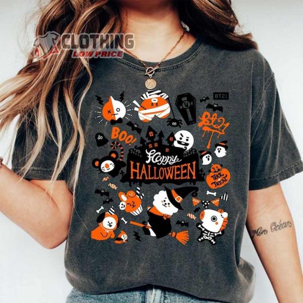 Bt21 Happy Halloween Shirt, Halloween Bts Shirt, Halloween Spooky Season, Halloween Sweatshirt, Bts Halloween Merch