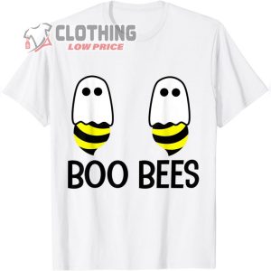 Cute Boobees Funny Halloween Shirt, Boo Bees T- Shirt, Boo Bees Halloween Boobies Ghost Happy Halloween Shirt, Halloween 2023 Trends Merch
