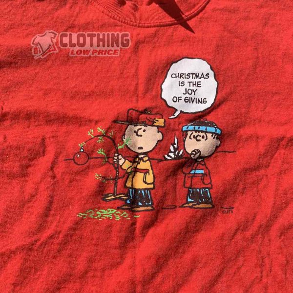 Charlie Brown Christmas Snoopy T-Shirt, Peanuts Christmas Is The Joy Of Giving T-Shirt