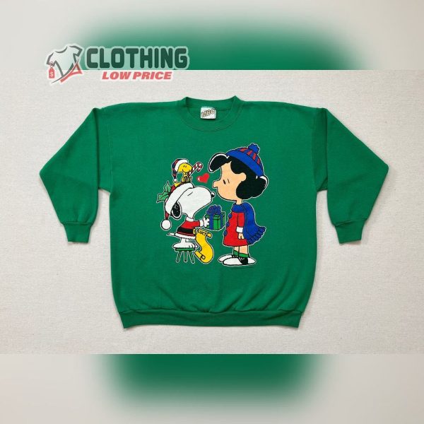 Christmas Snoopy Peanuts Gift Merch Snoopy Lucy Gift In Christmas Woodstock Long Sleeve Snoopy Christmas Decorations Shirt 1