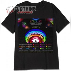 Coldplay Announce Asia And Australia Tour Dates Shirt, Coldplay Music Of The Spheres World Tour T- Shirt, Music Of The Spheres Tour 2024 Merch