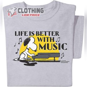 Collections Life is Better with Music T Shirt Snoopy Music Halloween Sweater2