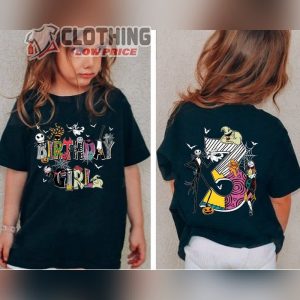 Custom Birthday Girl Nightmare Before Christmas Shirt, Jack Sally Oogie Boogie, Personalized Kid Name Age, Fall Trends 2023 Gift