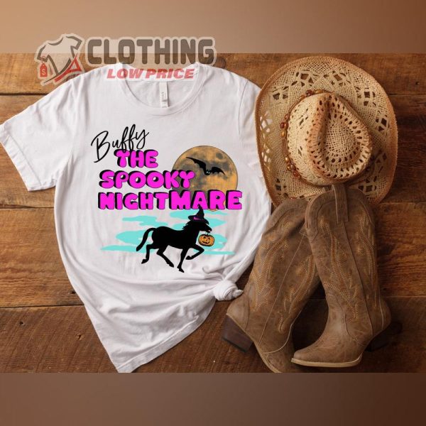 Custom Spooky Nightmare Halloween Western Horse Shirt, Cowgirl Horseback Rider or Horse Girl Shirt