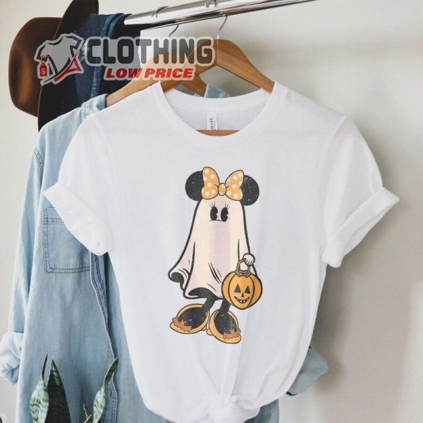 Cute Mickey Halloween Shirt, Mickey Ghost Pumpkin T-Shirt, Disney Ghost Shirt