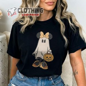 Cute Mickey Halloween Shirt Mickey Ghost Pumpkin T Shirt Disney Ghost Shirt 3
