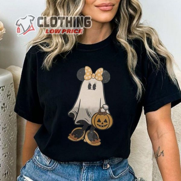Cute Mickey Halloween Shirt, Mickey Ghost Pumpkin T-Shirt, Disney Ghost Shirt