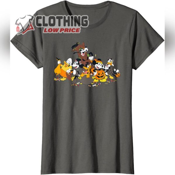 Disney Mickey Mouse and Friends Spooky Halloween Costumes T-Shirt, Mickey Pupkin Fat Duck Halloween Tee