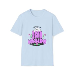 Dead Inside Halloween Pumpkin Ghost Flower Unisex Softstyle T Shirt3