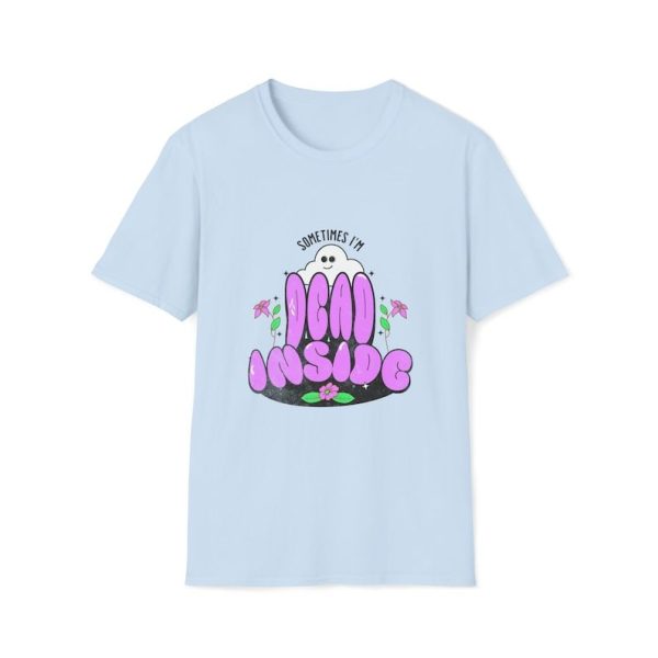 Dead Inside Halloween Pumpkin Ghost Flower Unisex Softstyle T-Shirt