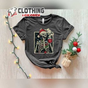 Dead Inside Skeleton Christmas Sweatshirt, Sarcastic Christmas Coffee Shirt, Coffee Lover Christmas Sweater