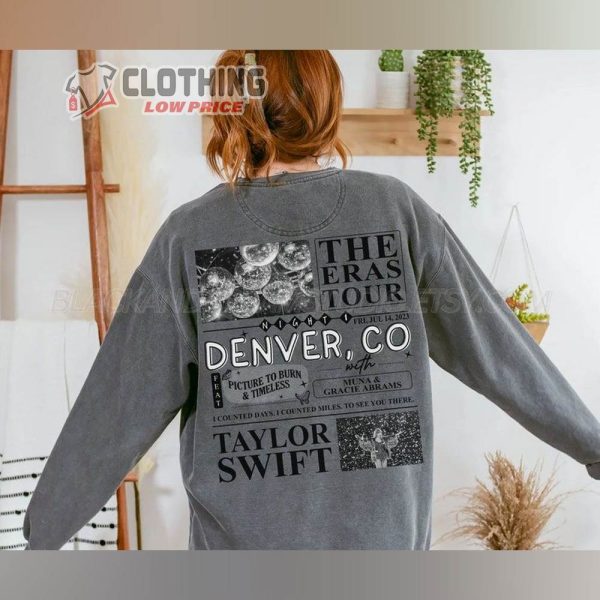 Denver Co Night 1 Sweatshirt, Eras Tour Merch 2023, Taylor Eras Tour Movie, Taylor Swift Gift, Eras Movie Shirt, Gift For Fan
