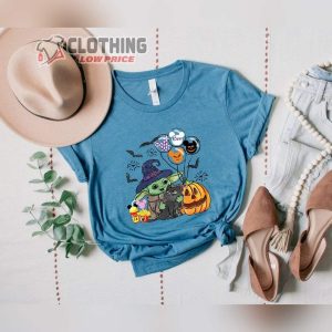 Disney Baby Yoda Halloween Shirt, Star Wars Hallowen Shirt, Disney Halloween Pumpkin Family Matching Shirt, Halloween Party Gifts For Family Shirt
