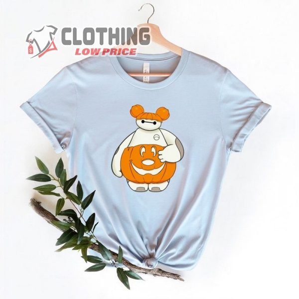 Disney Baymax Fall Shirt, Pumpkin Baymax Mickey Ears Halloween Fall Shirt