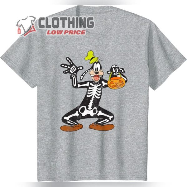 Disney Goofy Skeleton Halloween T Shirt2