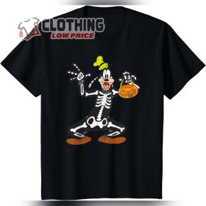 Disney Goofy Skeleton Halloween T Shirt3