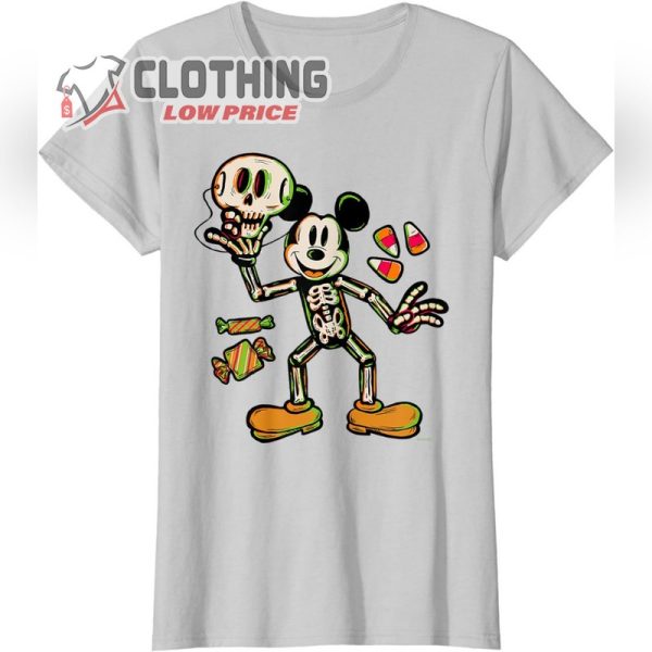 Disney Mickey Mouse Skeleton Candy Costume Halloween T-Shirt