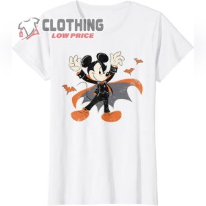 Disney Mickey Mouse Spooky Dracula Costume Halloween T-Shirt, Disney Batman Halloween Shirt