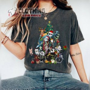 Disney The Nightmare Before Christmas Characters Shirt Christmas Tree Party Cute Halloween Nightmare Sweater Shirt Jack Skellington Shirt 3