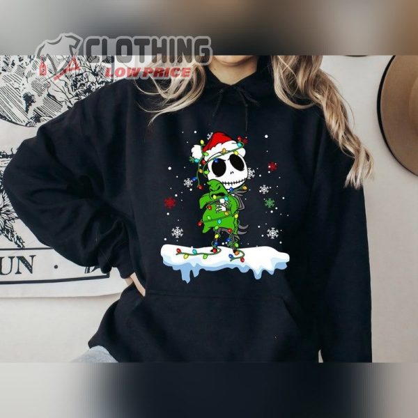 Disney The Nightmare Before Christmas Xmas Lights T- Shirt, Jack Skellington Oogie Boogie Shirt, Disneyland Matching Shirts, Halloween 2023 Trends Merch