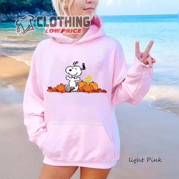 Dog Autumn Pumpkin Unisex Sweatshirt And Hoodie, Retro Snoopy Woodstock Pumpkin Halloween Shirt, Pumpkins Shirt, Peanuts Halloween Snoopy Woodstock Sweater