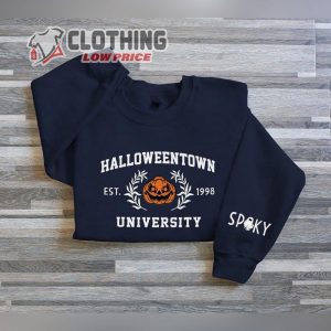 Embroidered Halloweentown Sweatshirt Halloweentown Sleeve Ghost Pumpkin Spooky University Sweatshirt3
