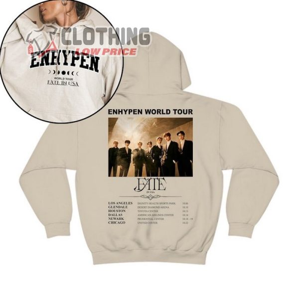 Enhypen Fate World Tour Hoodie, Enhypen World Tour Fate 2023 Shirt, Enhypen Concert 2023 Los Angeles Merch, Dark Blood Enhypen Shirt