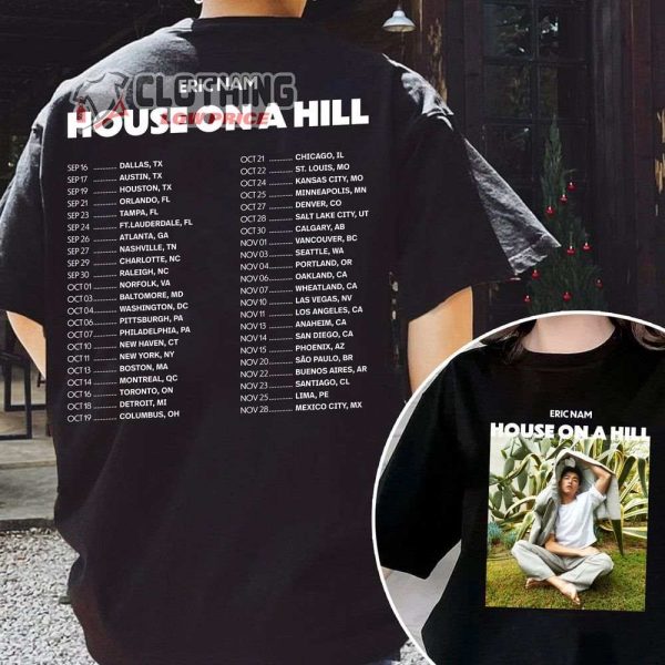 Eric Nam North America Tour 2023 Merch, Eric Nam House On A Hill World Tour 2023 Shirt, Eric Nam World Tour 2023 Tickets T-Shirt