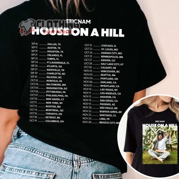 Eric Nam North America Tour 2023 Merch, Eric Nam House On A Hill World Tour 2023 Shirt, Eric Nam World Tour 2023 Tickets T-Shirt