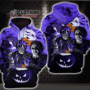 Fedex Purple Halloween 3D Shirt, Halloween Horror Nights 2023 Merch, Michael Myers 3D All Over Printed