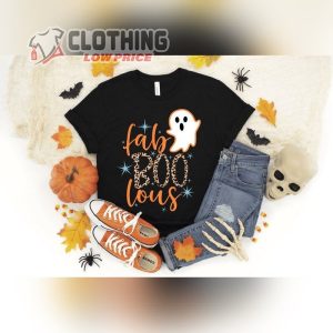 Fab Boo Lous Halloween Shirts, Cute Ghost Blink Halloween Funny Shirts