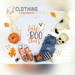 Fab Boo Lous Halloween Shirts, Cute Ghost Blink Halloween Funny Shirts