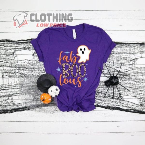 Fab Boo Lous Halloween Shirts, Cute Ghost Blink Halloween Funny Shirts